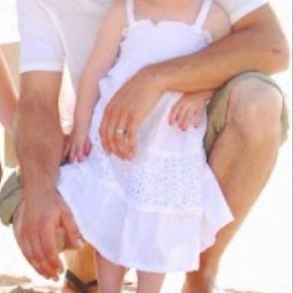 Toddler Girl White Beach Dress